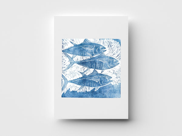 Bluefin Linocut Limited Edition Print